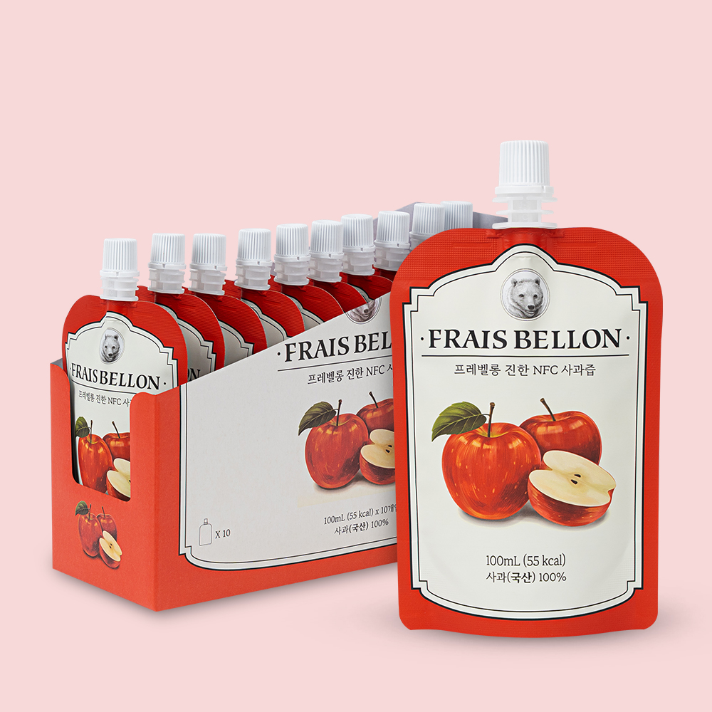 [프레벨롱] 국산 NFC 사과즙 100ml x 20팩